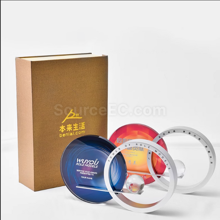 礼品订购创意水晶金属奖座广告
