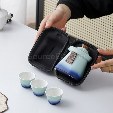 礼品订购旅行茶具套装广告