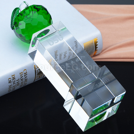 礼品订购创意水晶奖座	广告