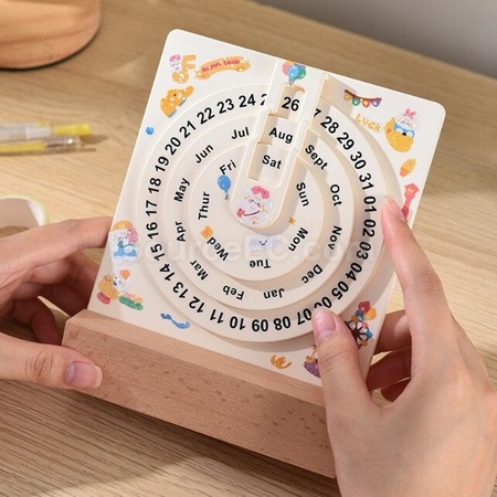 礼品订购简约转盘万年历广告