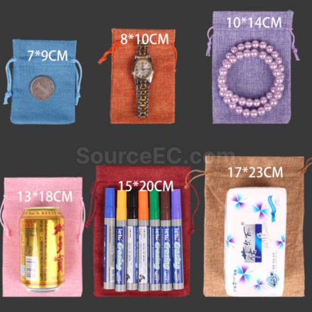 礼品订购麻布束口袋广告