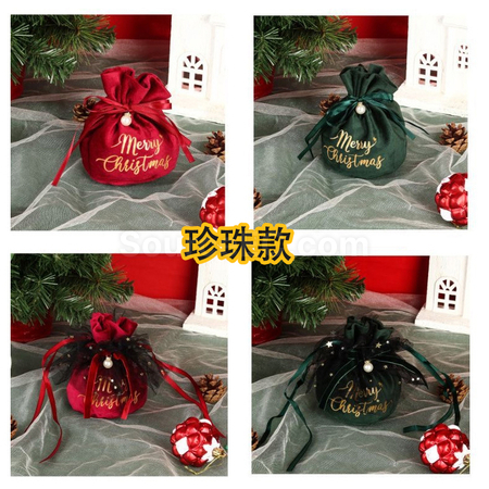 礼品订购新款丝绒抽绳束口袋广告