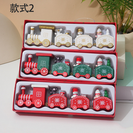 礼品订购聖誕小火車桌面擺件广告