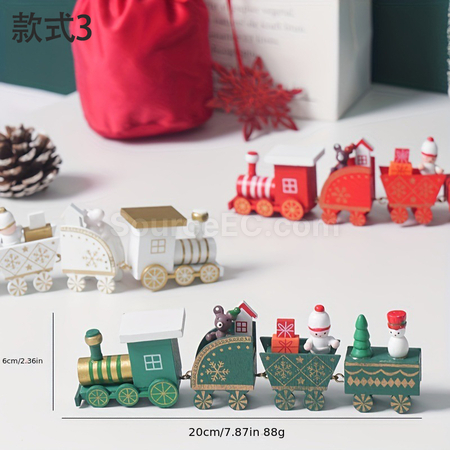 礼品订购聖誕小火車桌面擺件广告