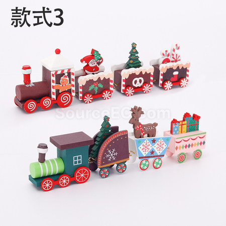 礼品订购聖誕小火車桌面擺件广告