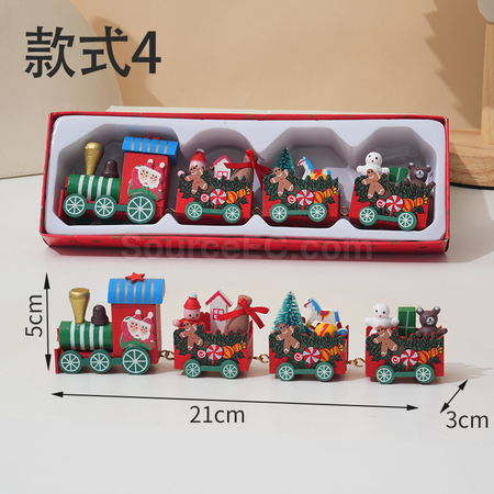 礼品订购聖誕小火車桌面擺件广告