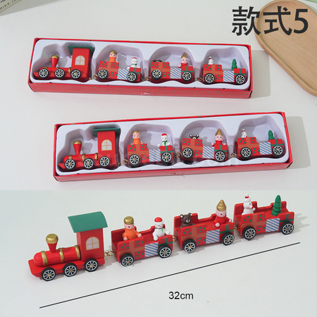 礼品订购聖誕小火車桌面擺件广告