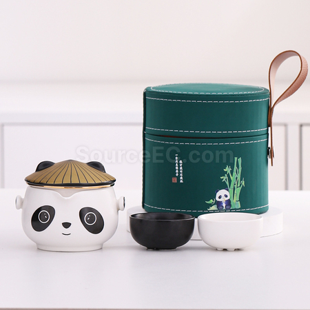 礼品订购熊猫茶具套装广告