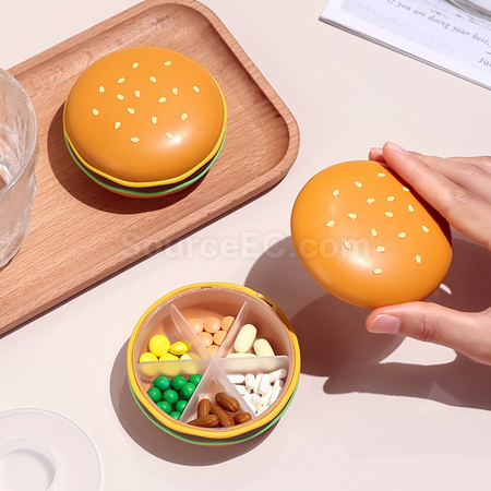 汉堡包造型药盒