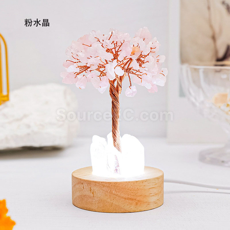 礼品订购水晶发财树小夜灯广告