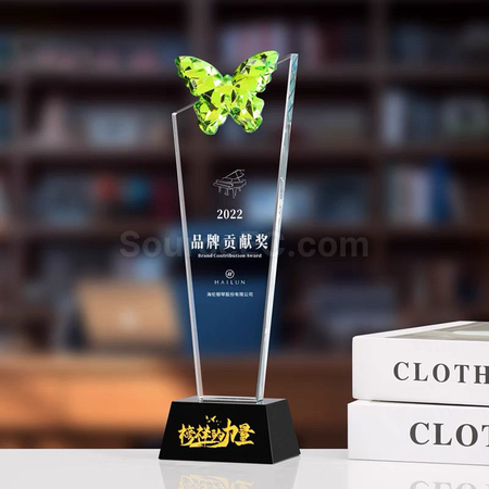 礼品订购水晶奖座广告