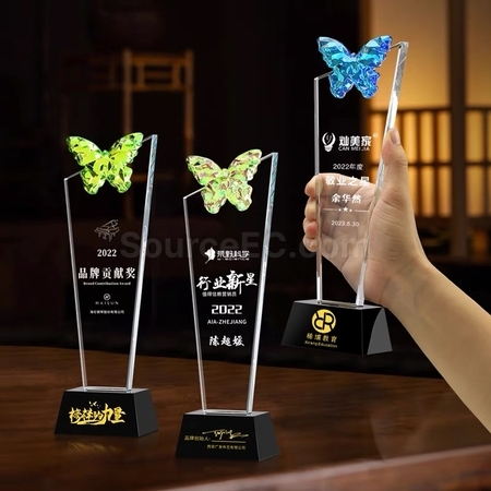 礼品订购水晶奖座广告