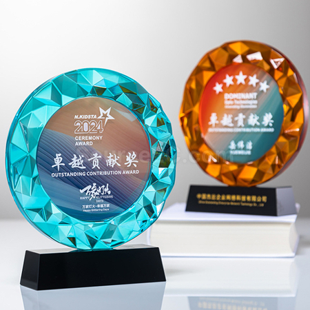 礼品订购水晶奖座广告
