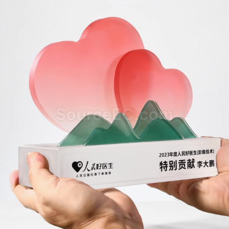 礼品订购水晶奖座广告