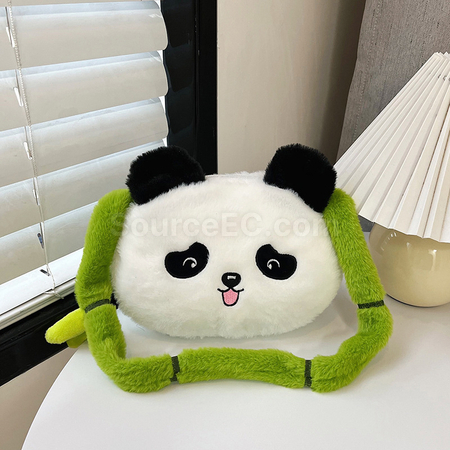 礼品订购熊猫毛绒包广告