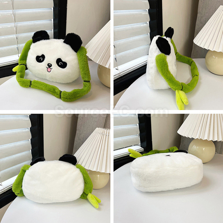 礼品订购熊猫毛绒包广告