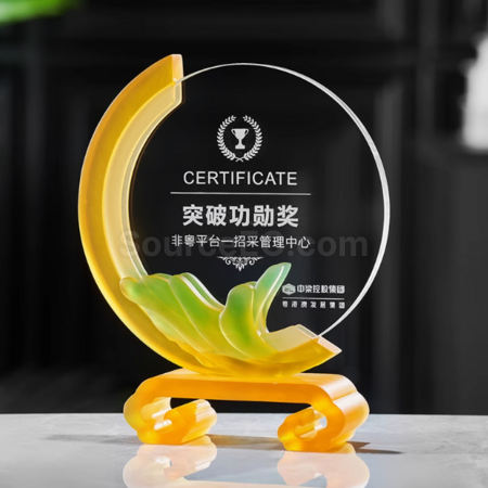 礼品订购水晶奖座广告