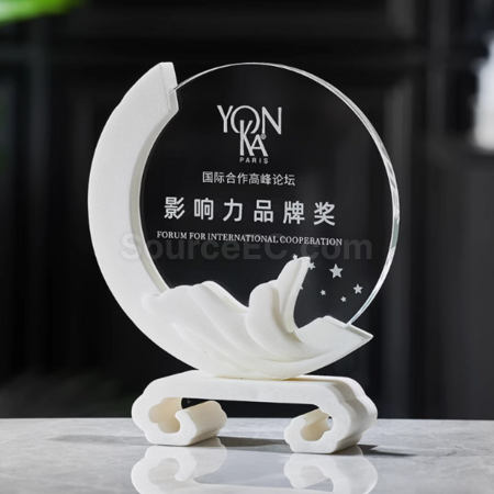 礼品订购水晶奖座广告