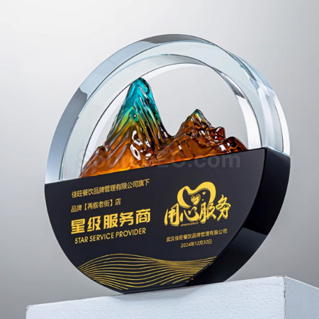 礼品订购水晶奖座广告