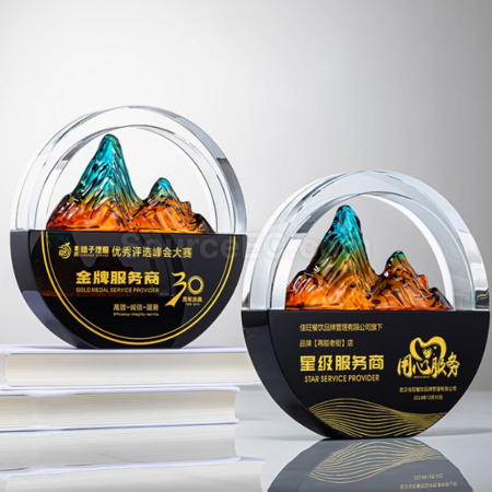 水晶奖座