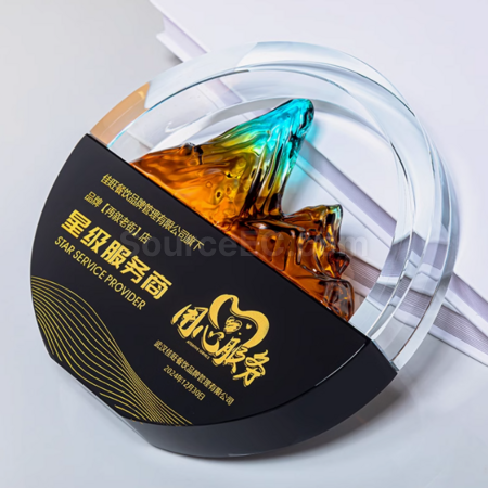 礼品订购水晶奖座广告