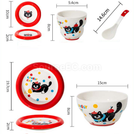 礼品订购猫咪餐具套服（多种搭配可选）广告