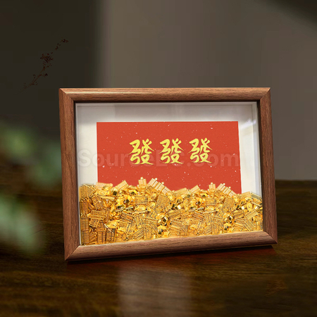 礼品订购创意算盘金元宝相框广告