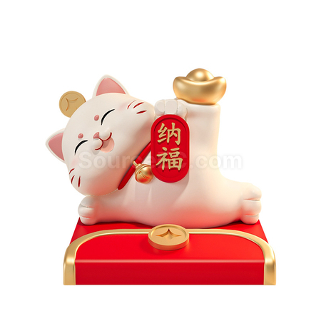 礼品订购卡通招财猫手机支架广告