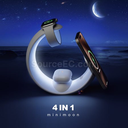 月亮磁吸三合一无线移动电源小夜灯