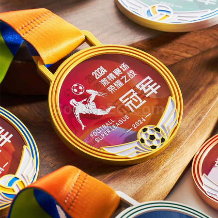 礼品订购足球金属奖牌广告