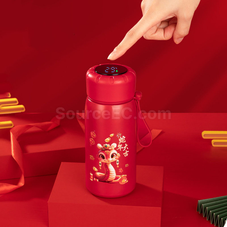 礼品订购蛇年大吉保温杯广告