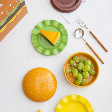礼品订购汉堡陶瓷餐具广告