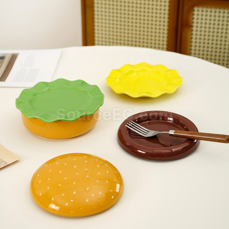 礼品订购汉堡陶瓷餐具广告