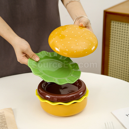 礼品订购汉堡陶瓷餐具广告