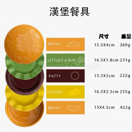 礼品订购汉堡陶瓷餐具广告