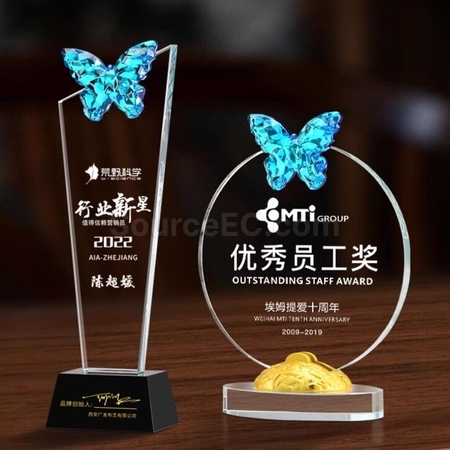 礼品订购水晶奖座广告