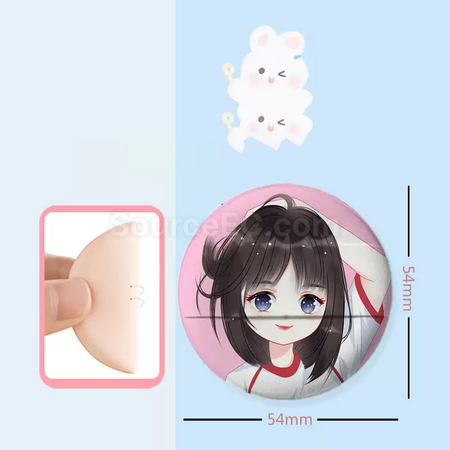 礼品订购双面定制粉扑广告