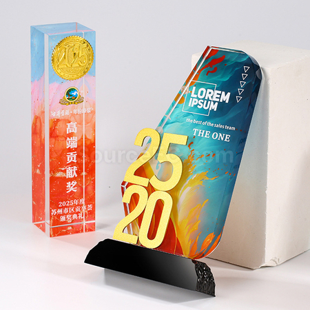 礼品订购2025水晶奖座广告