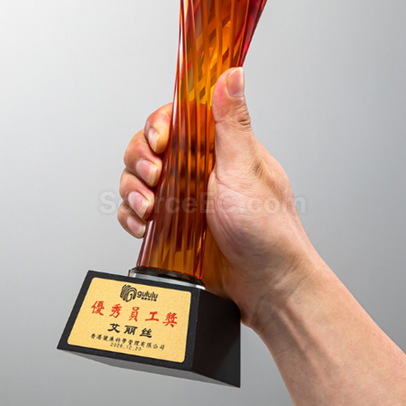 礼品订购星星水晶奖座广告