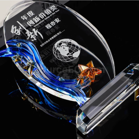 礼品订购水晶奖座广告