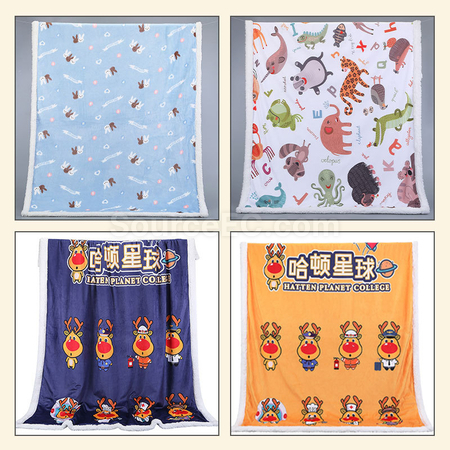 礼品订购双重面料毛毯广告