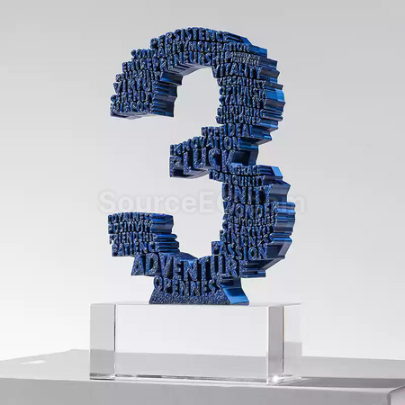 礼品订购3D数字奖座广告