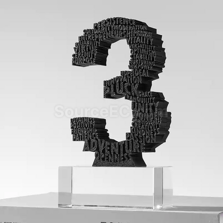 礼品订购3D数字奖座广告