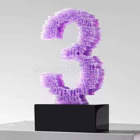 礼品订购3D数字奖座广告