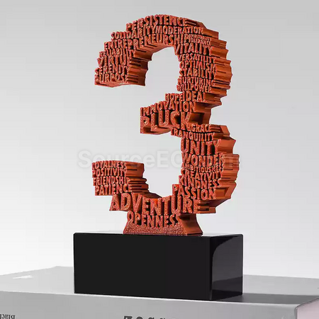 礼品订购3D数字奖座广告