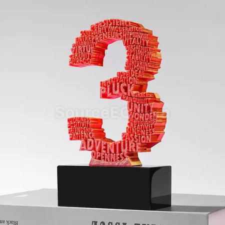 礼品订购3D数字奖座广告