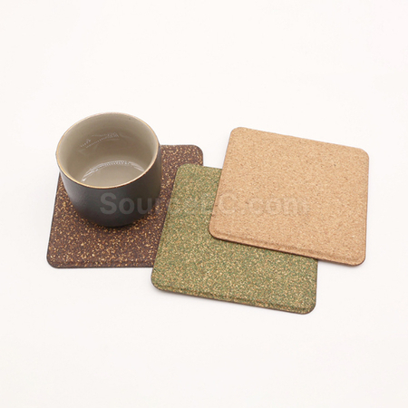 礼品订购茶叶渣软木杯垫广告