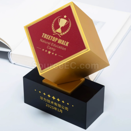 礼品订购金属水晶奖座广告
