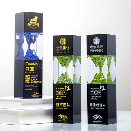 礼品订购水晶奖座广告