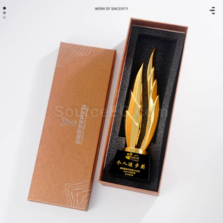 礼品订购金属水晶奖座广告